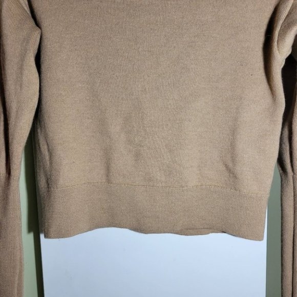 ARITZIA wilfred cyprie mock neck turtleneck sweater beige small - Picture 4 of 10